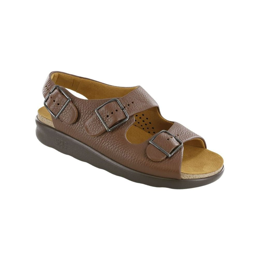 SAS Women’s Relaxed Supportive Leather Slip-On Shoe – Amber