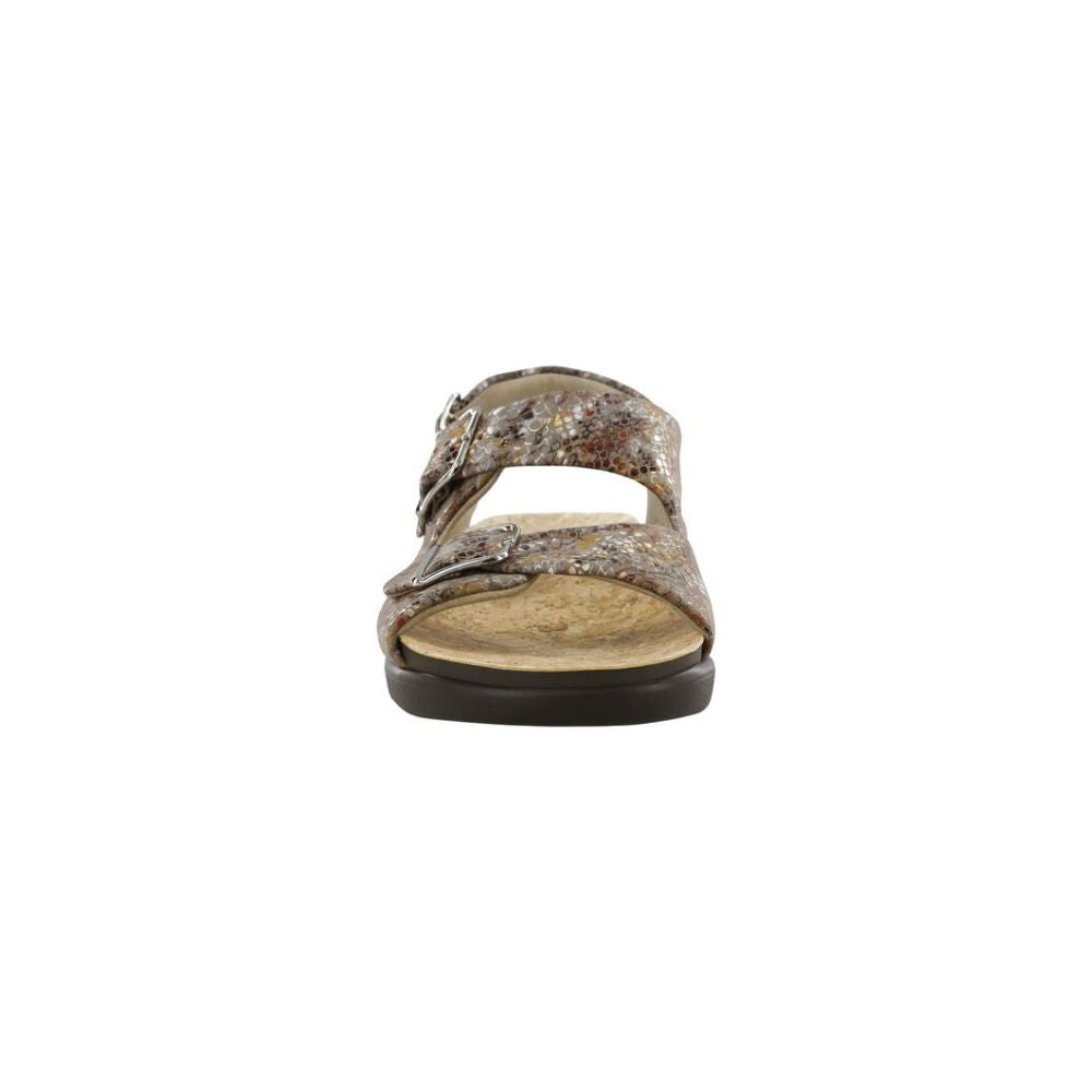 SAS Women’s Relaxed Supportive Leather Slip-On Shoe – Multisnake Taupe