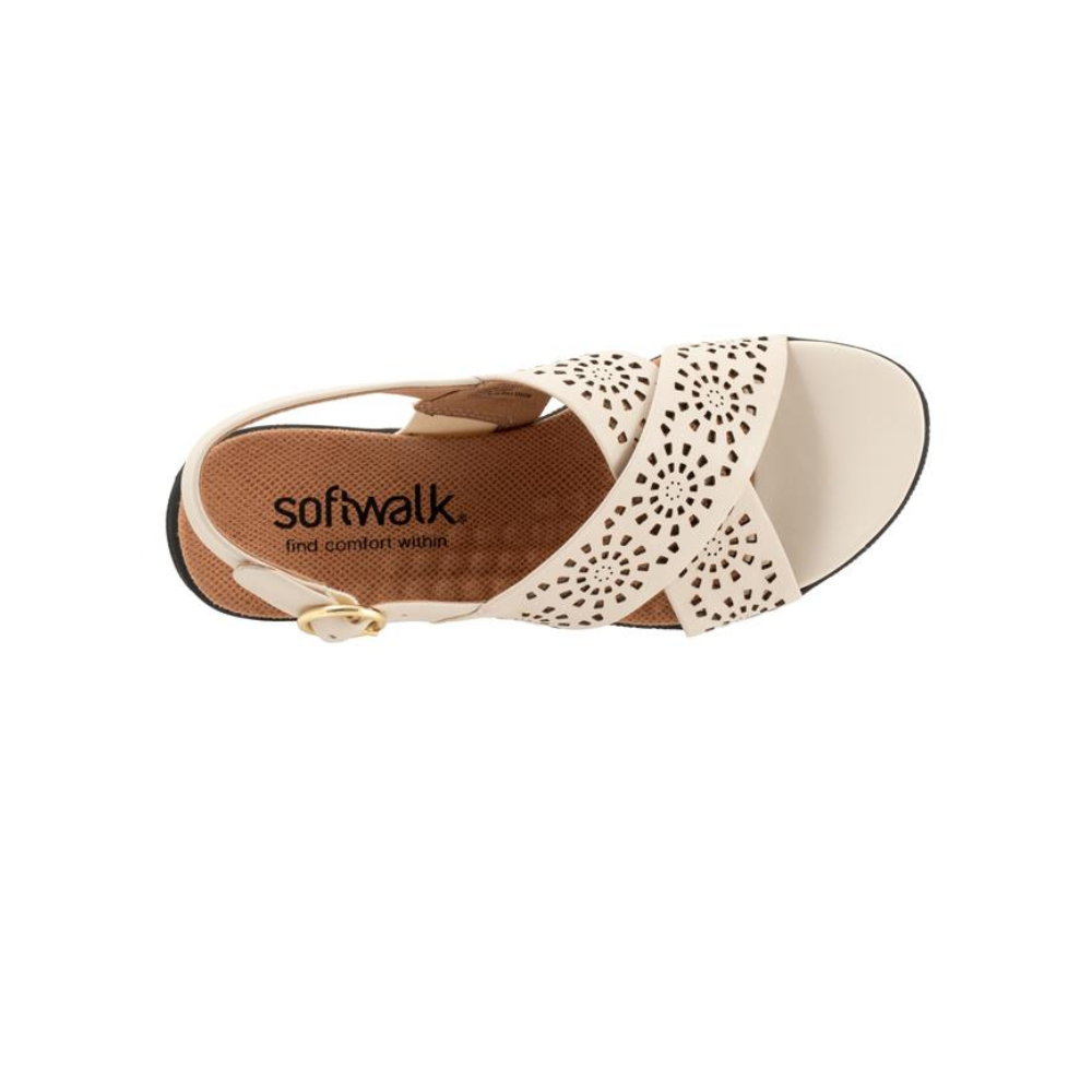 SoftWalk Tillman Sling Perf Sandal - Bone
