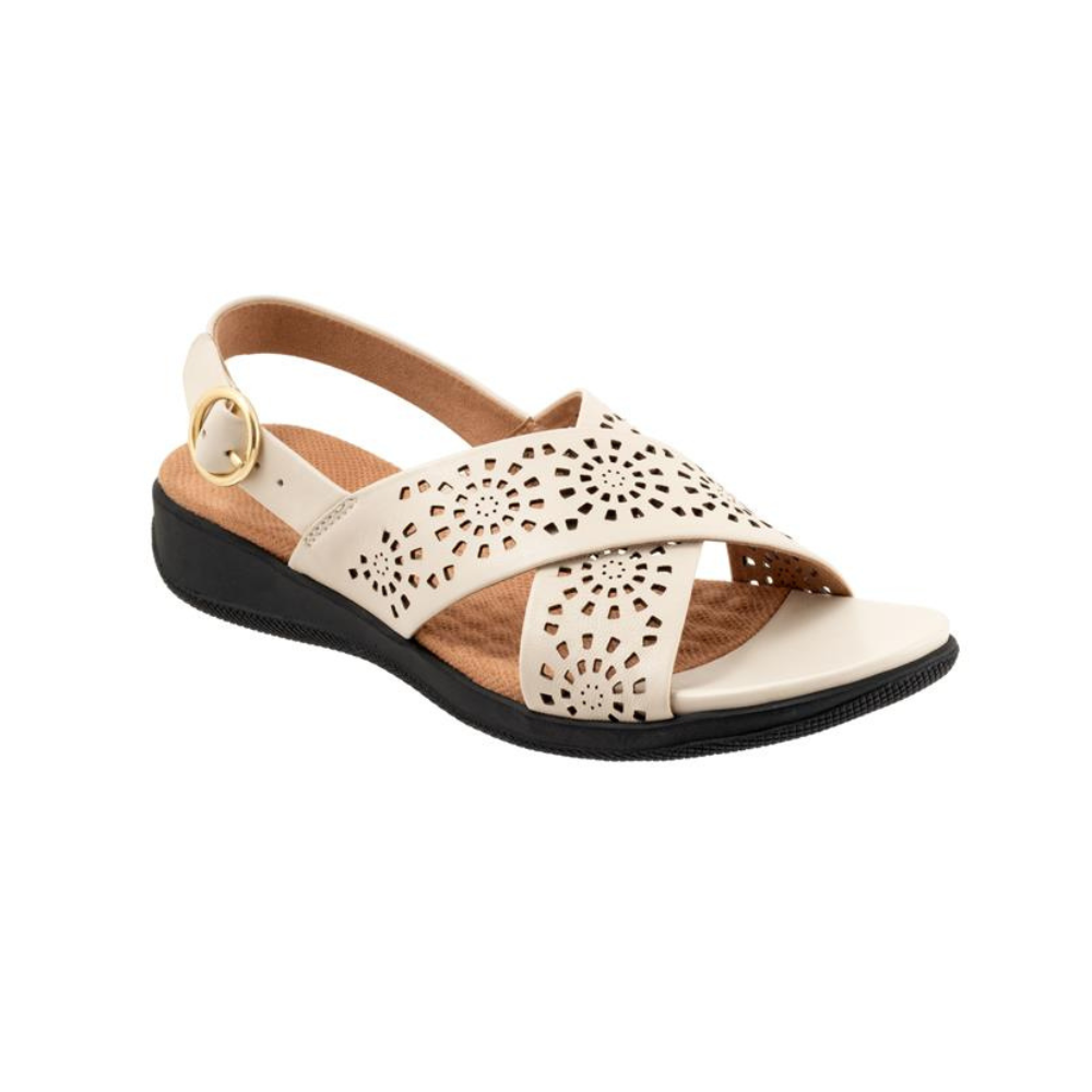 SoftWalk Tillman Sling Perf Sandal - Bone