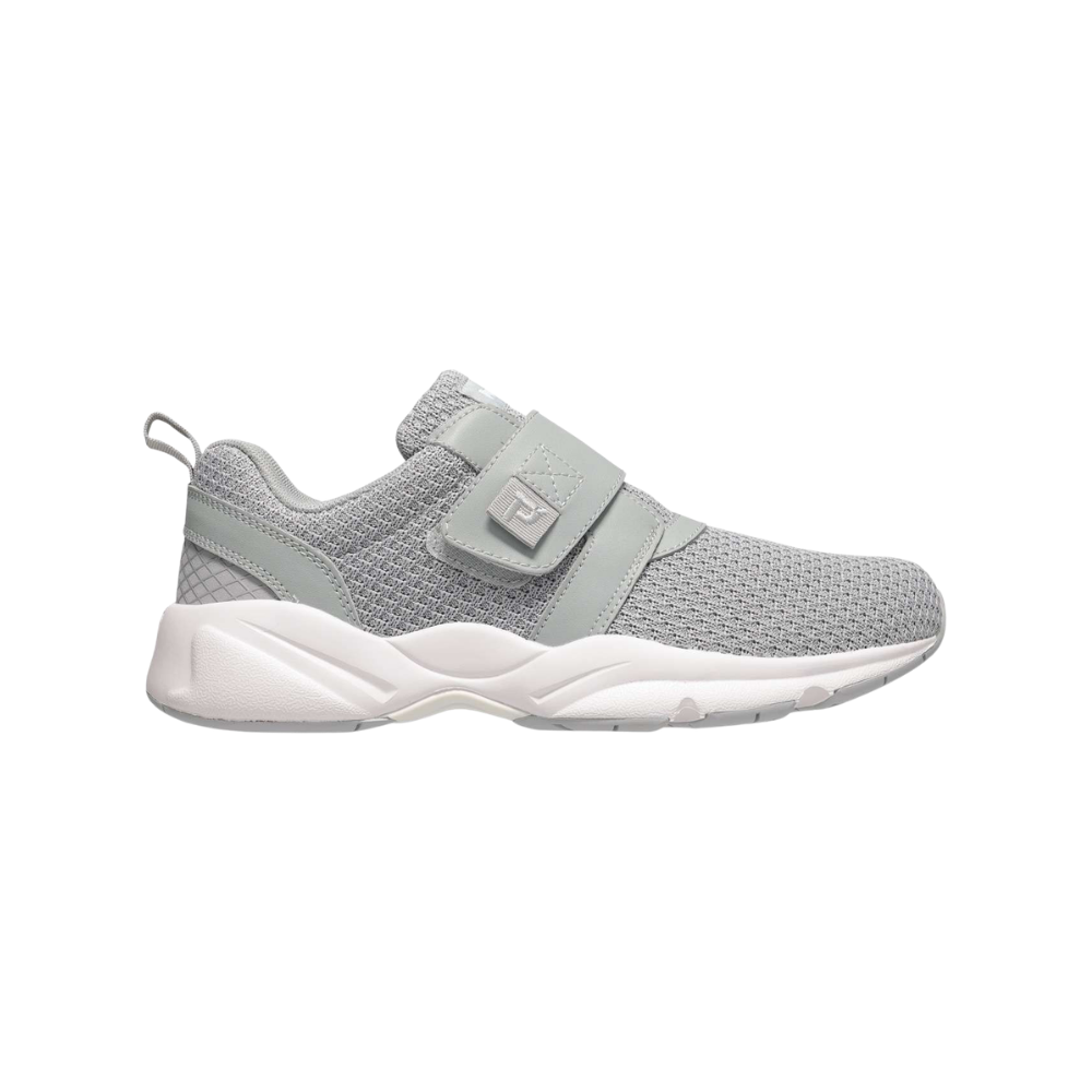Propét Men’s Stability X Strap Athletic Walking Sneaker - Black & LT Grey 10