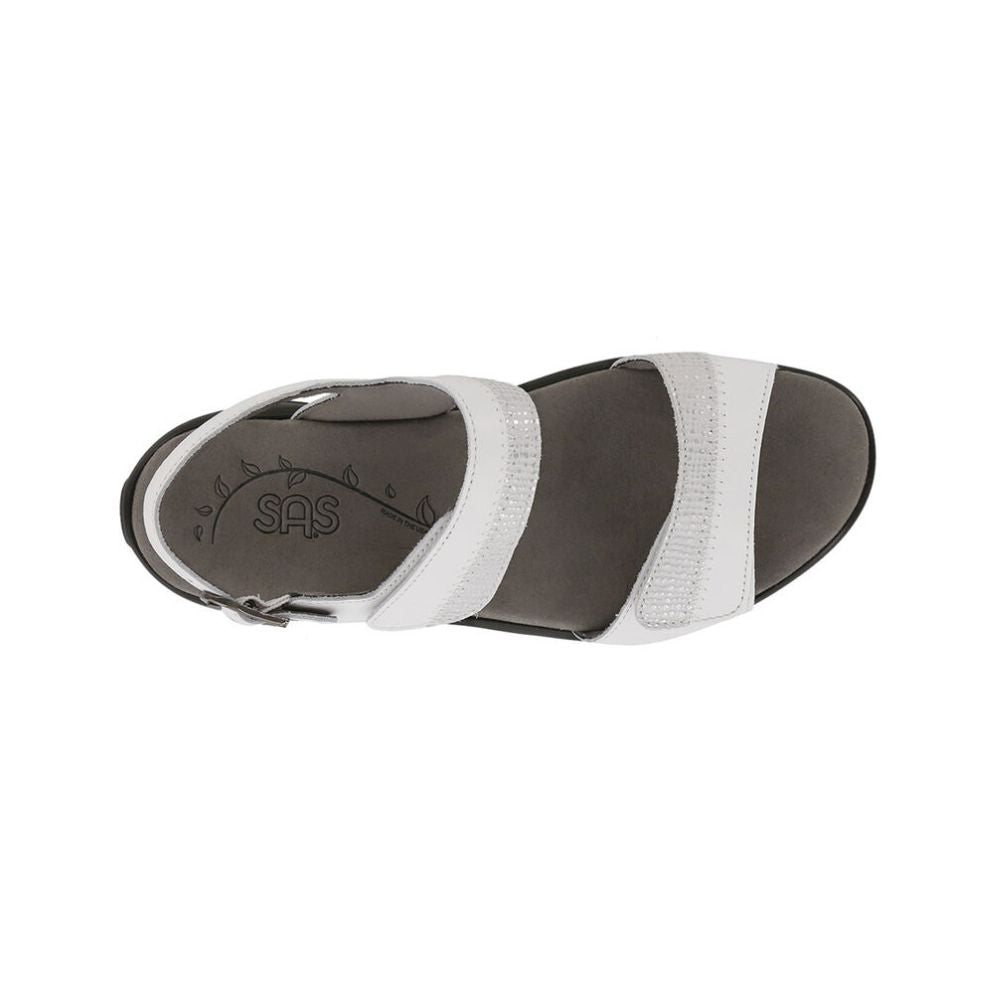 SAS Women's Nudu Handcrafted Comfort Leather Sandal - White