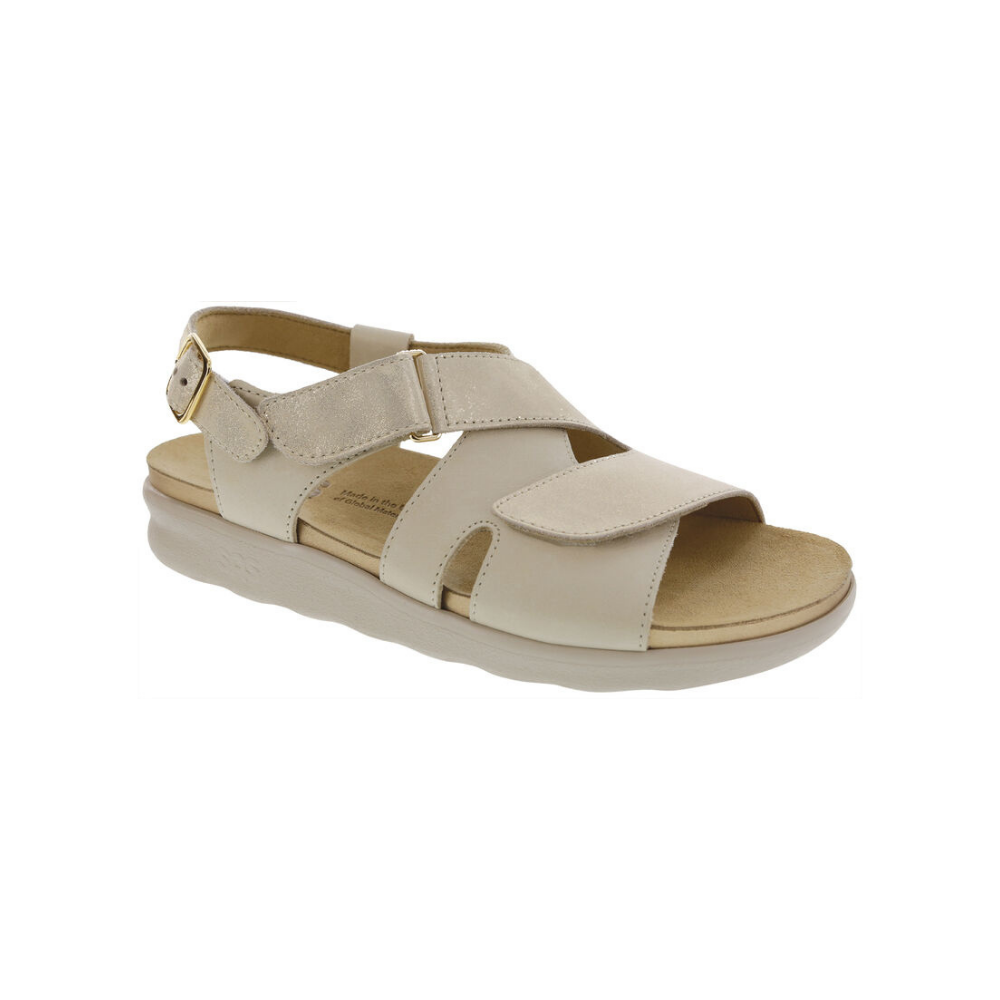 SAS Women's Huggy Cross Strap Adjustable Sandal - Soft Gold