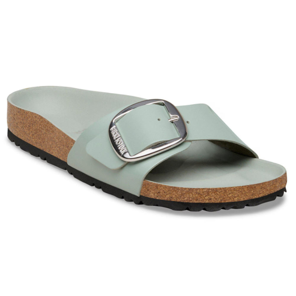 Birkenstock Madrid Big Buckle Patent Leather Sandals – Pure Sage 6