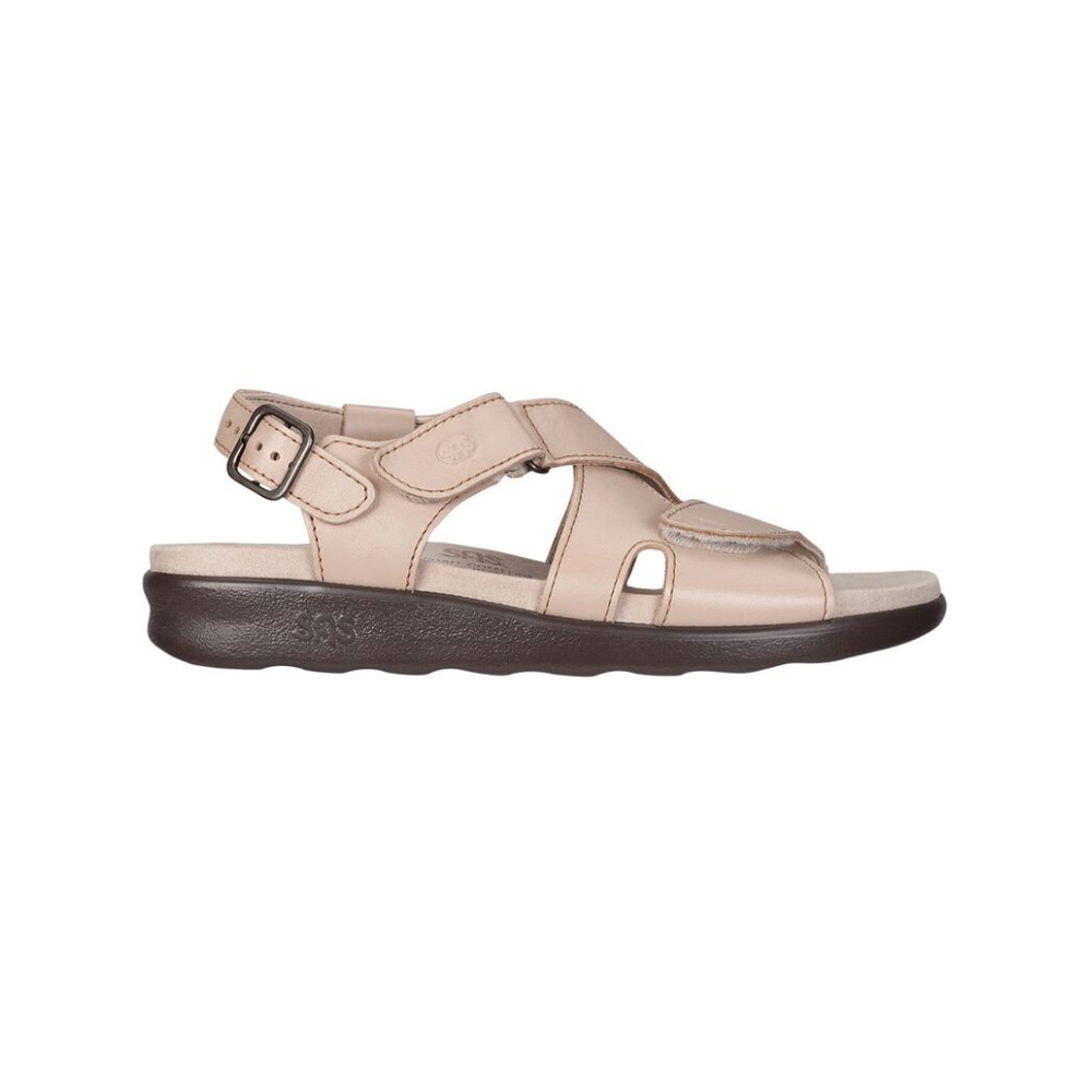 SAS Women's Huggy Cross Strap Adjustable Sandal - Truffle