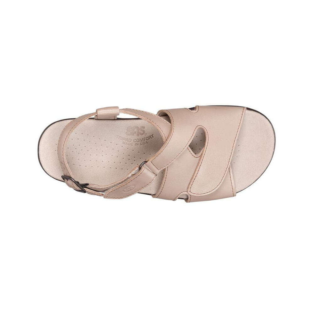 SAS Women's Huggy Cross Strap Adjustable Sandal - Truffle