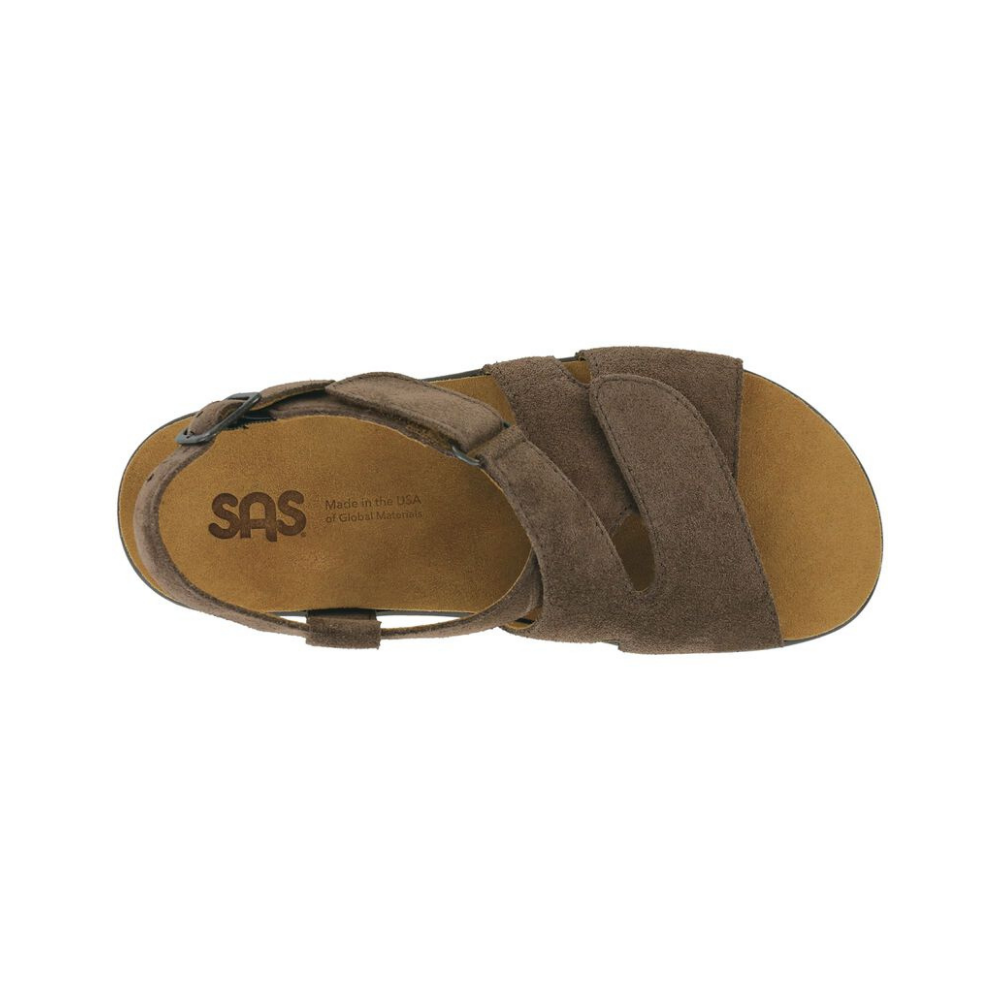 SAS Women's Huggy Cross Strap Adjustable Sandal - Teddy
