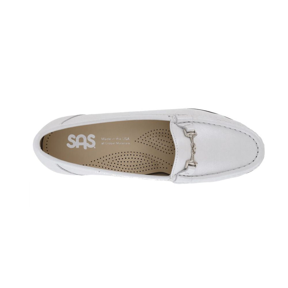 SAS Women's Metro Leather Oxford Shoe - Pearl White