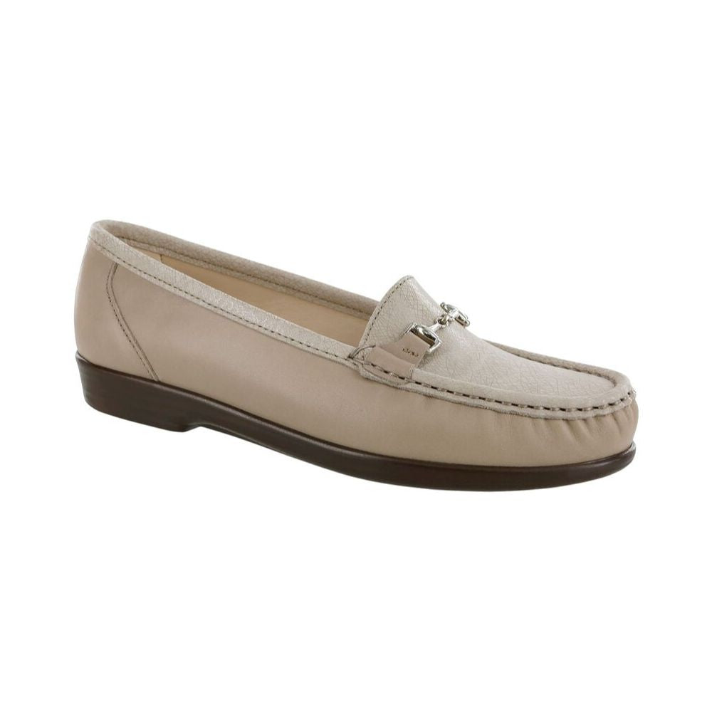 SAS Women's Metro Leather Oxford Shoe - Taupe / Linen Web