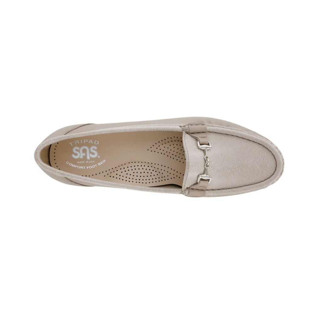SAS Women's Metro Leather Oxford Shoe - Taupe / Linen Web