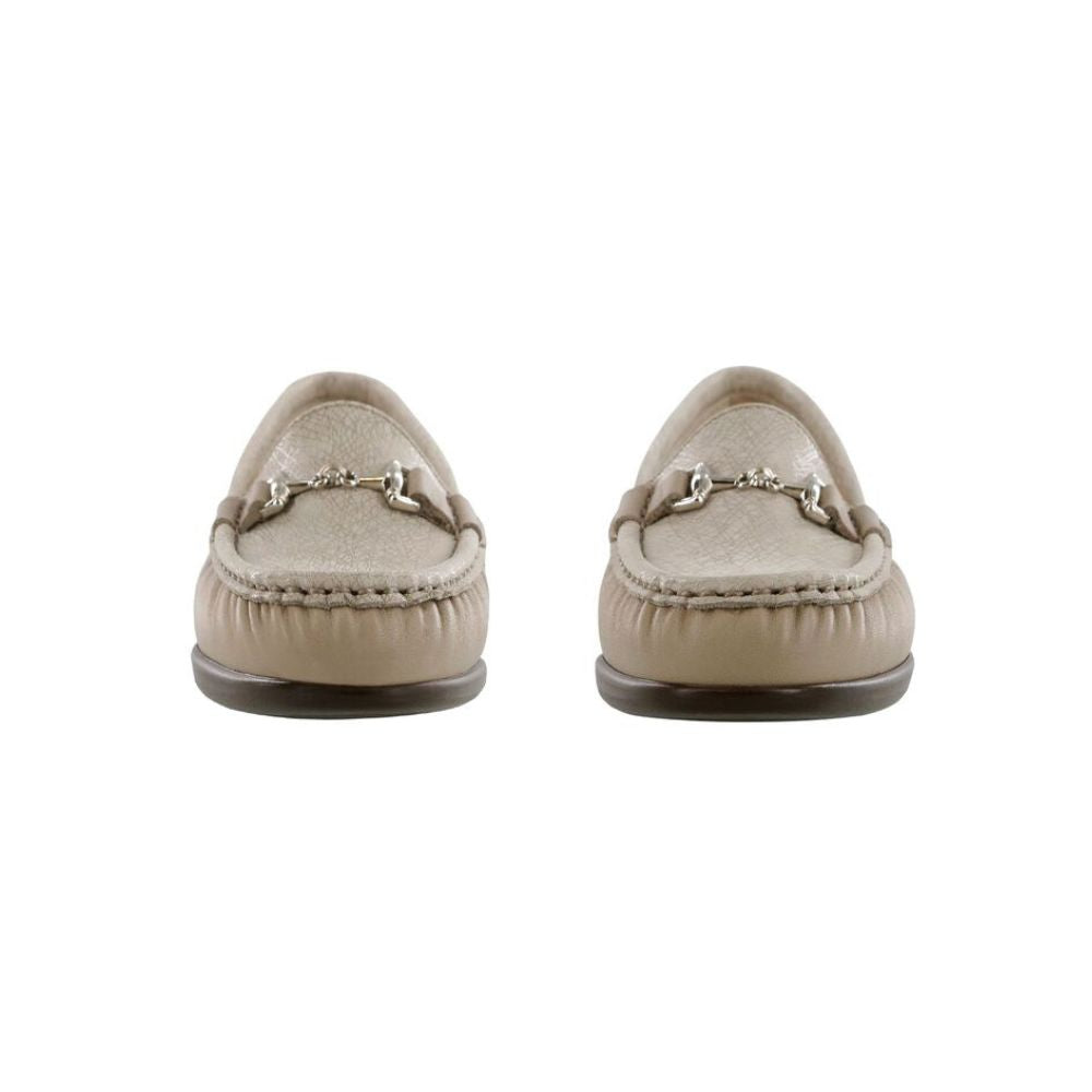 SAS Women's Metro Leather Oxford Shoe - Taupe / Linen Web