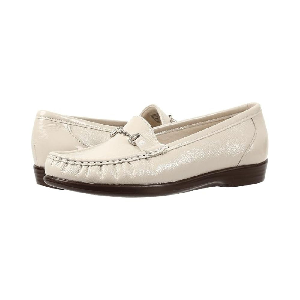 SAS Women's Metro Leather Oxford Shoe - Bone Patent