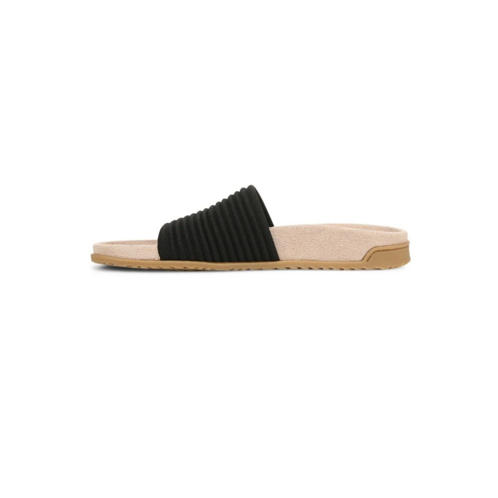 Vionic Women's Evie Knit Orthotic Slide Sandals - Black