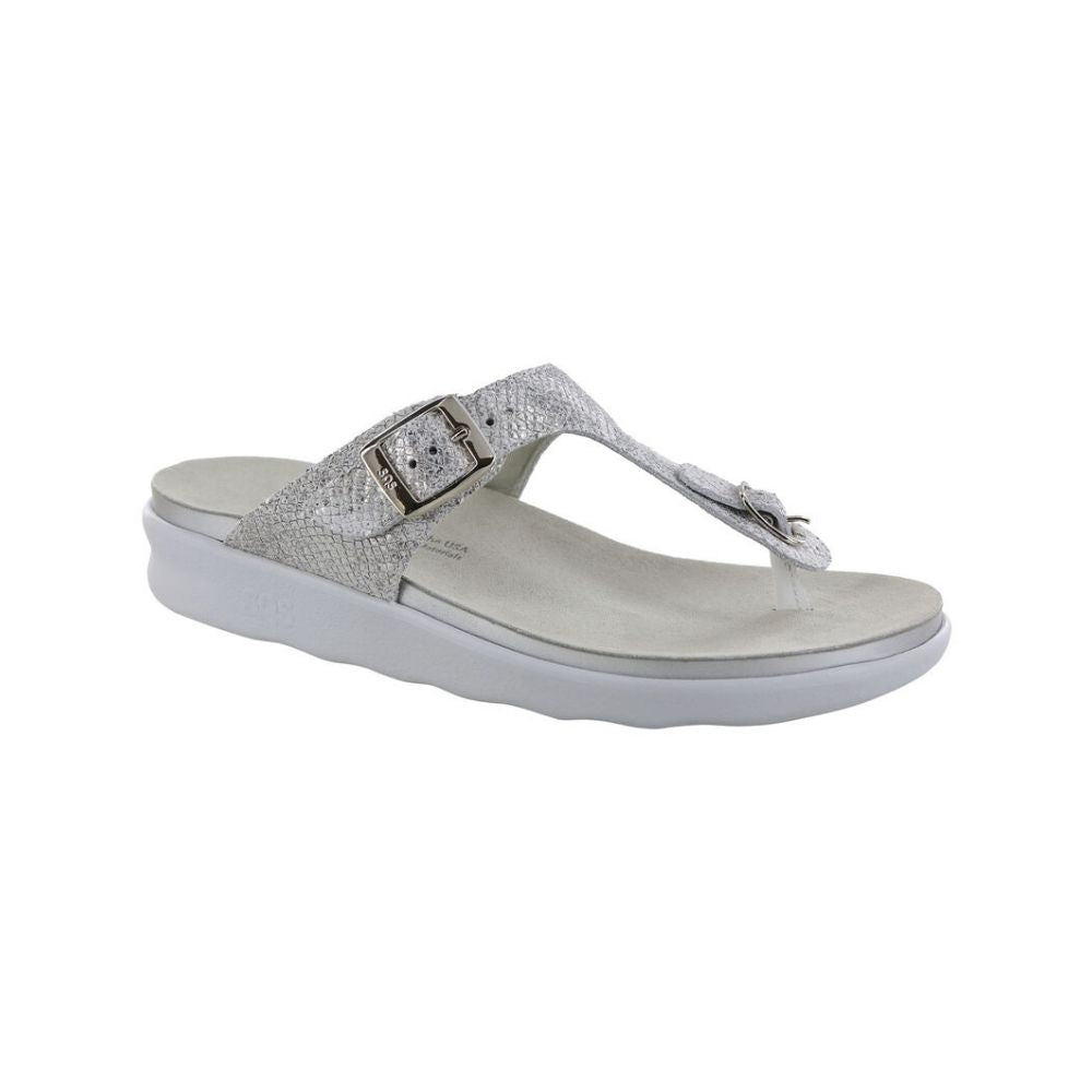 SAS Women’s Sanibel Leather Comfort Sandal – Plata 1