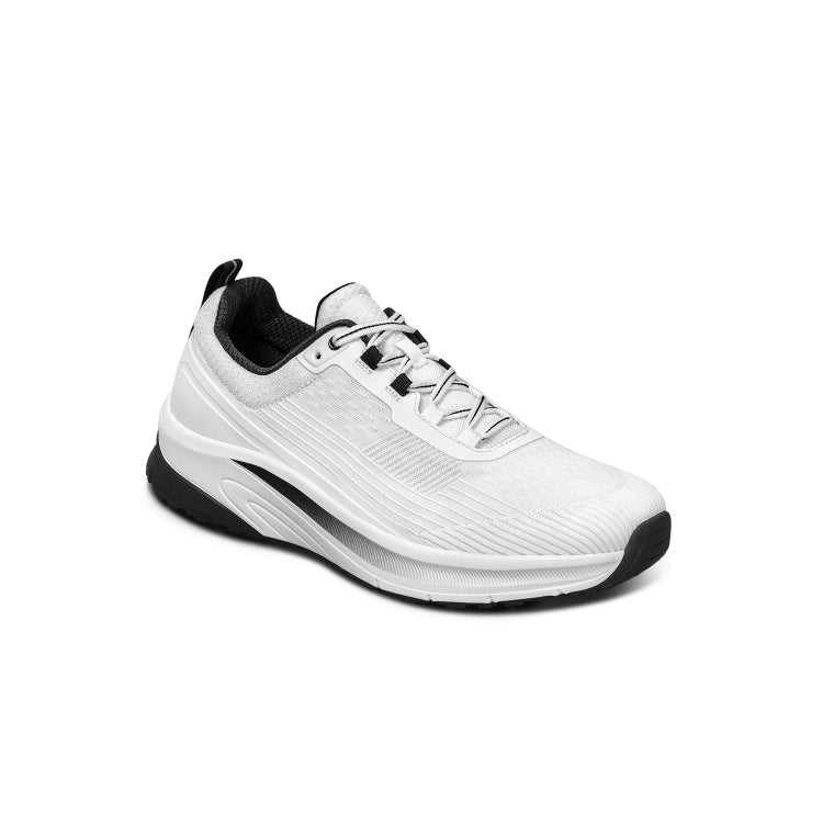 Orthofeet Men’s Race Comfort Walking - Spacious Fit Athletic Shoe - White