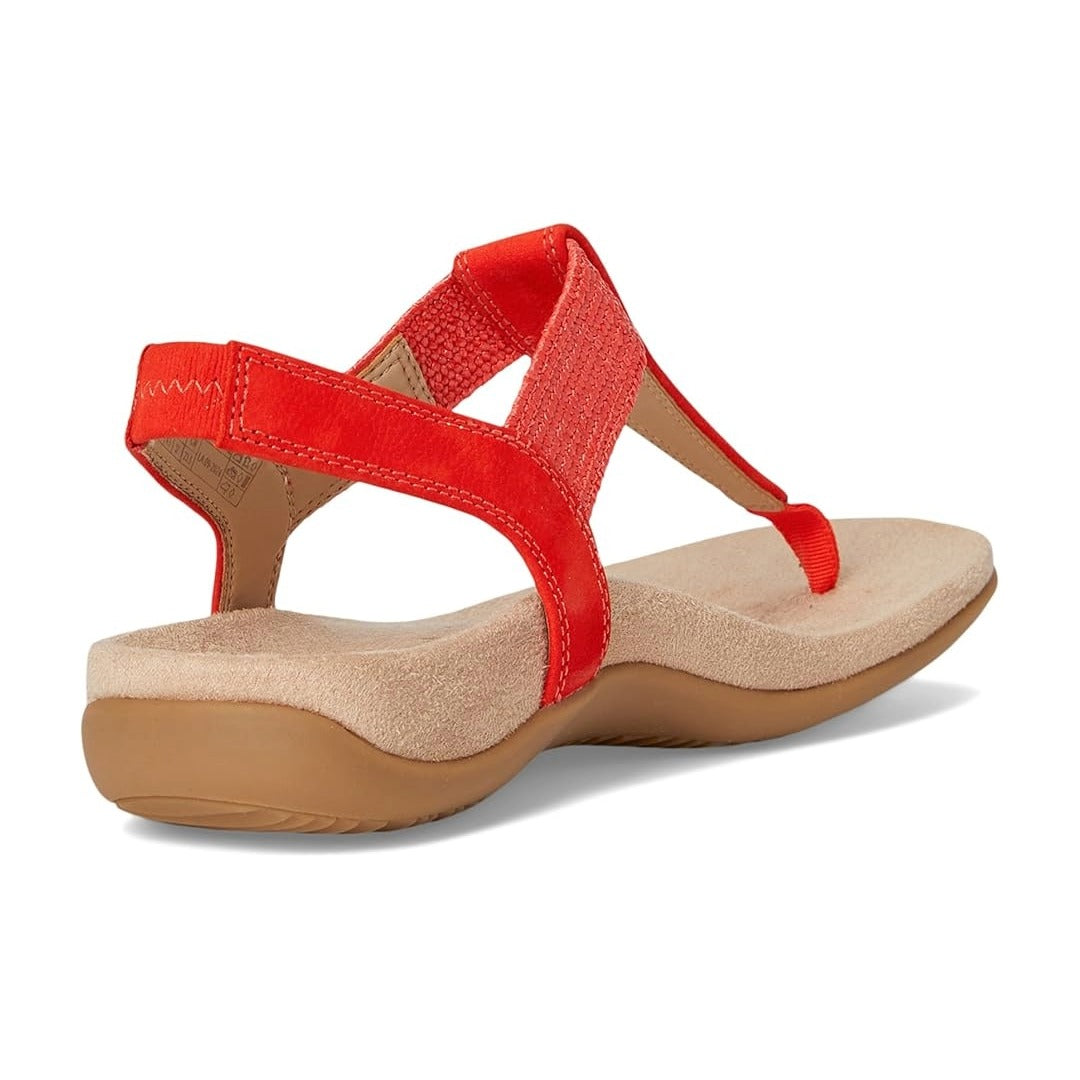 Vionic Brea Toe Post Slingback Sandal Cherry Tomato Nubuck I9863L5601 7