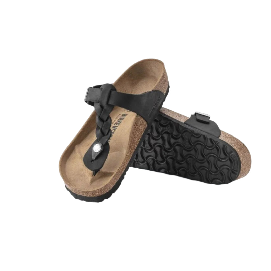 Birkenstock Gizeh Braided - Black Leather Sandals 2