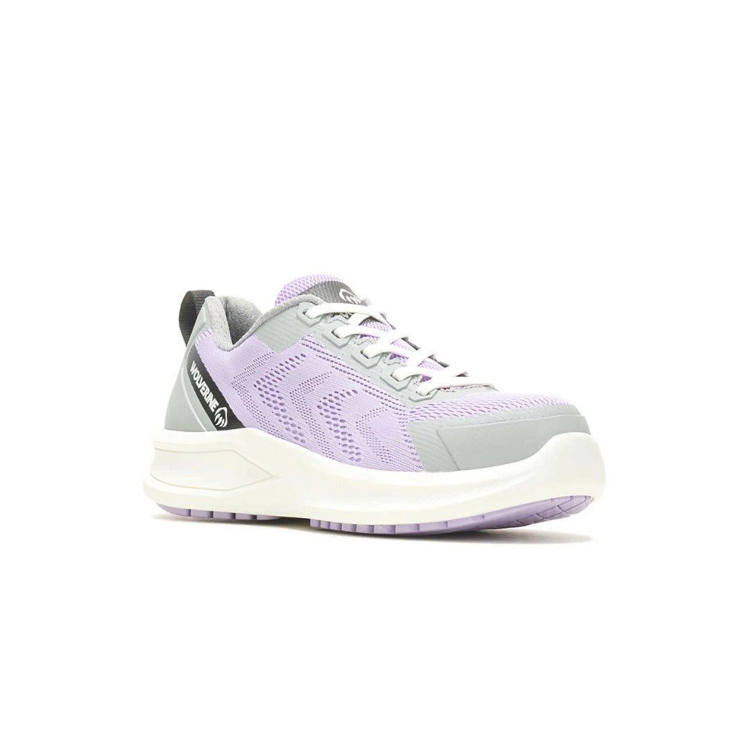 Wolverine Women's Bolt DuraShocks Knit CarbonMax Lavender Work Shoe 2