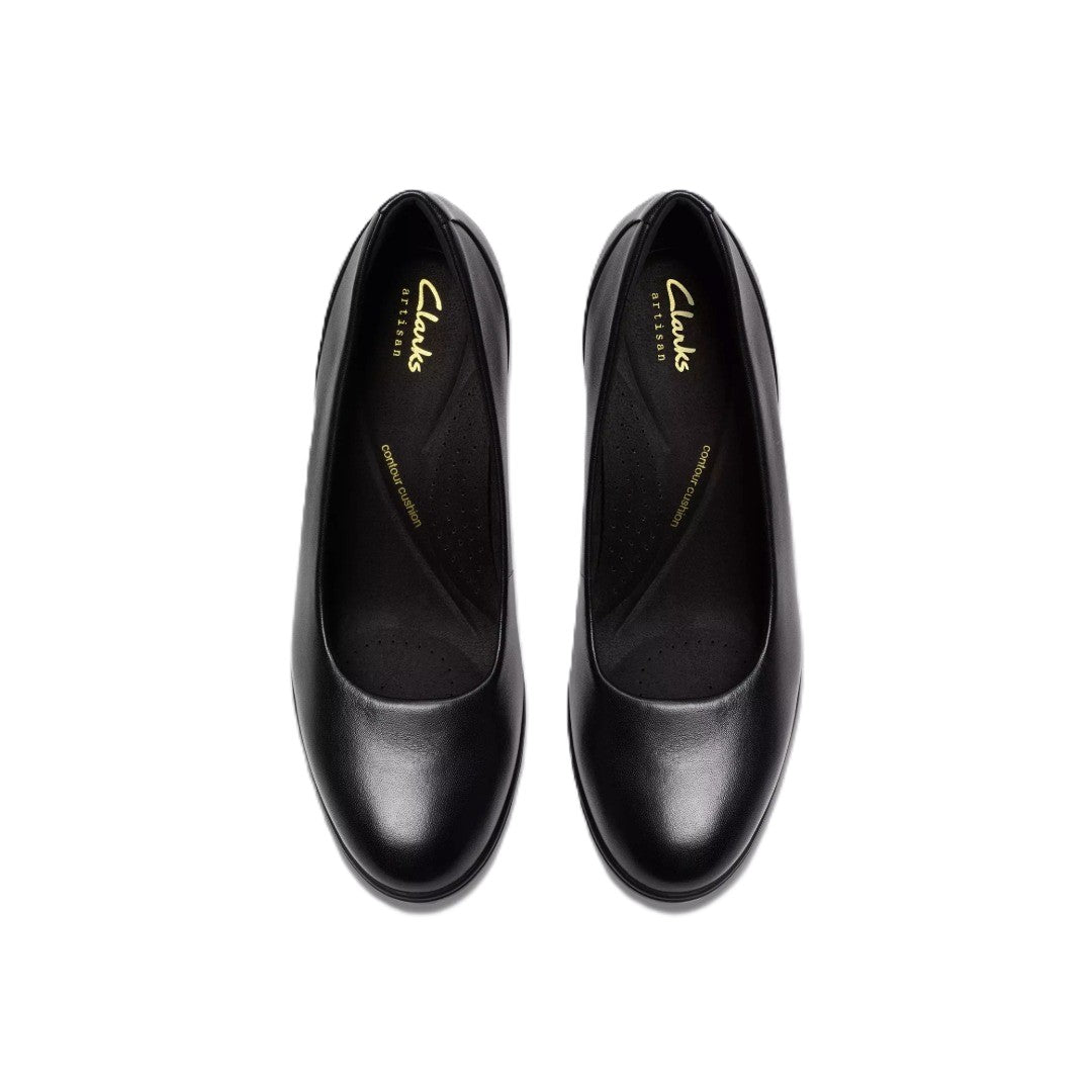 Clarks Women's Shaya Poppy Black Leather 82997 5