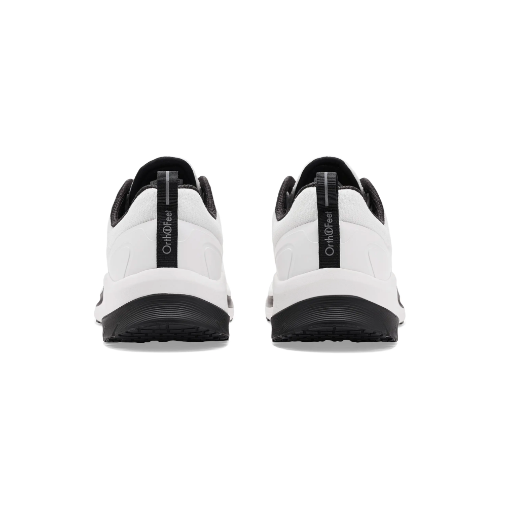 Orthofeet Men’s Race Comfort Walking - Spacious Fit Athletic Shoe - White
