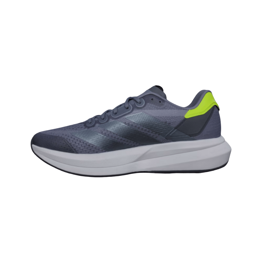 Adidas Men's Duramo Speed 2 Running Shoes - Grey / Iron Metallic / Lucid Lemon 5