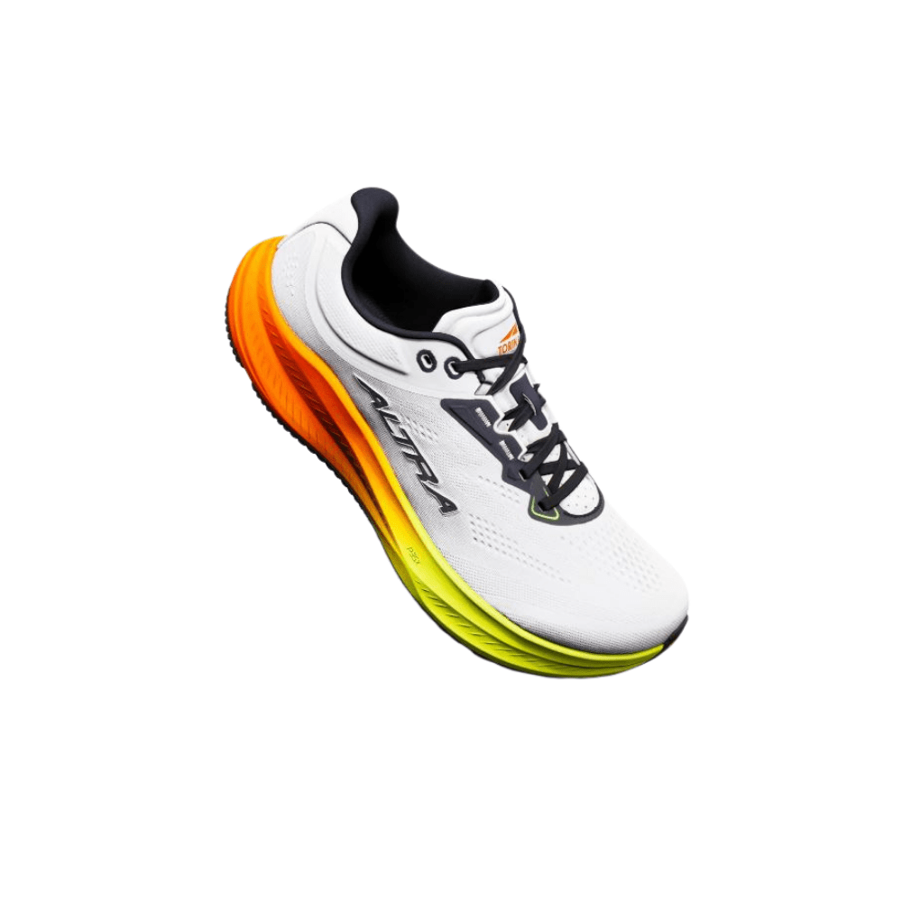 Altra Men's Torin 9 Running Shoe - White / Black / Safety Yellow 2