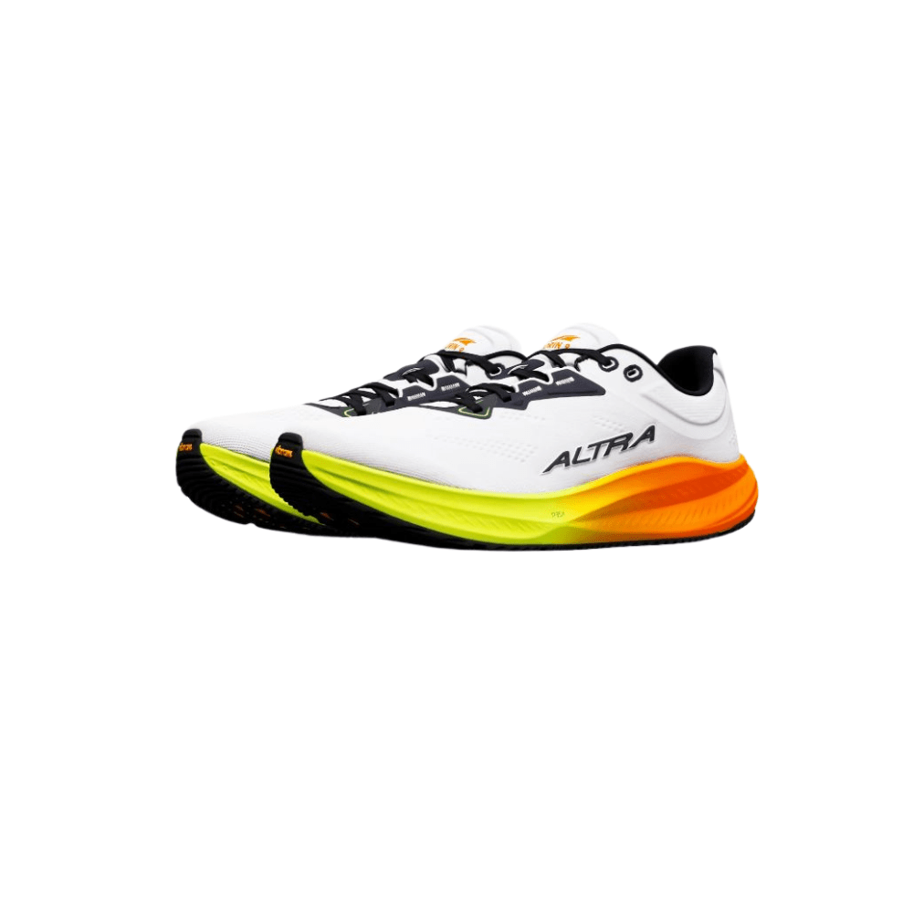 Altra Men's Torin 9 Running Shoe - White / Black / Safety Yellow 5