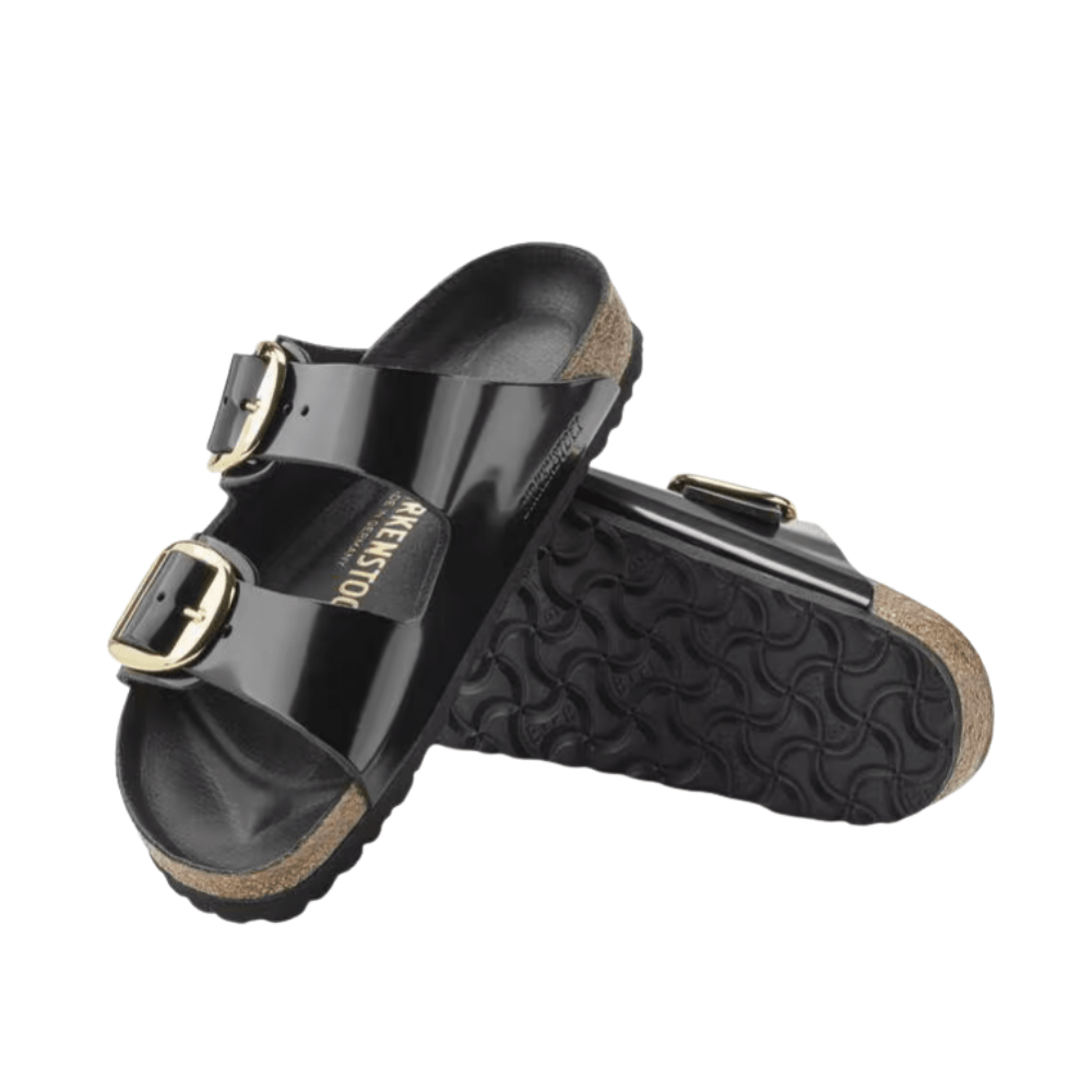 Birkenstock Arizona Big Buckle | Hex Black Patent Natural Leather (Narrow Fit) 2