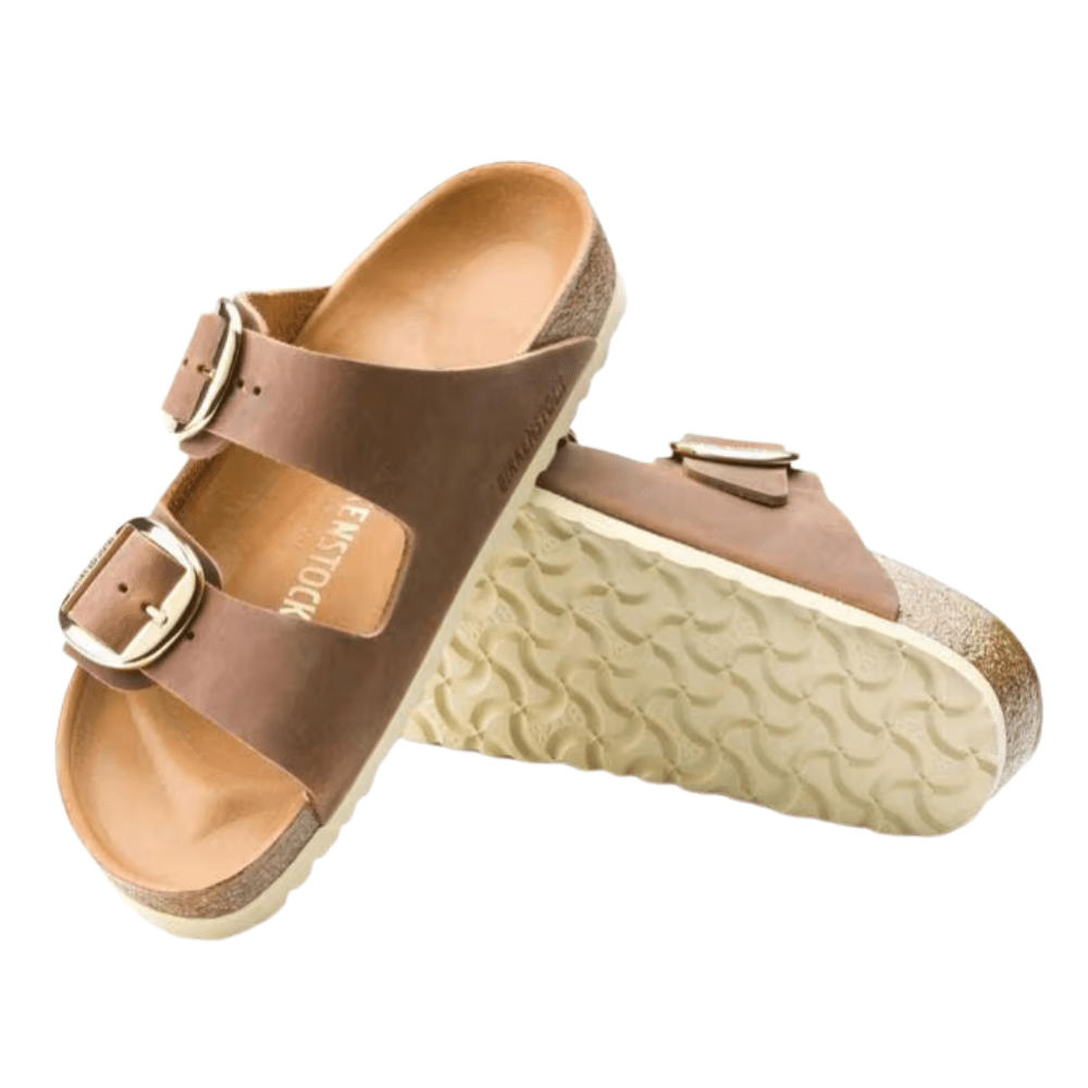 Birkenstock Arizona Big Buckle Sandals - Cognac Oiled Leather - Regular 3