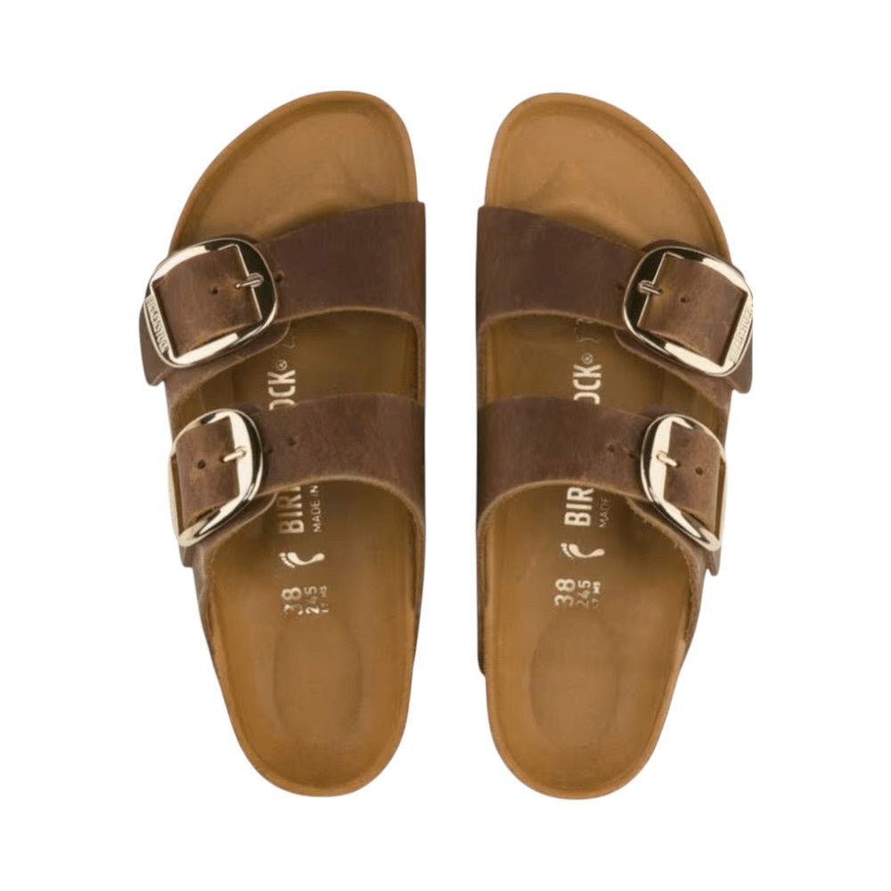 Birkenstock Arizona Big Buckle Sandals - Cognac Oiled Leather - Regular 4