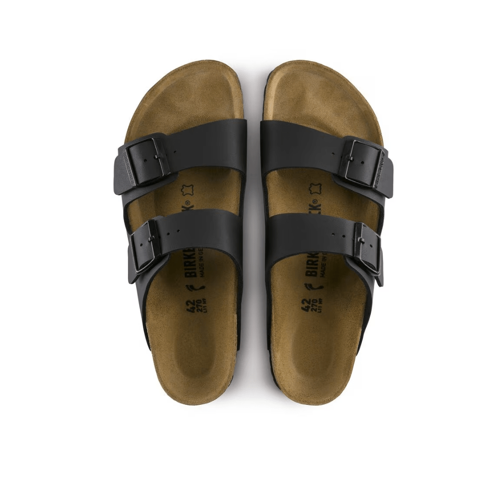 Birkenstock Arizona Birko - flor Black Leather Unisex Sandal 4