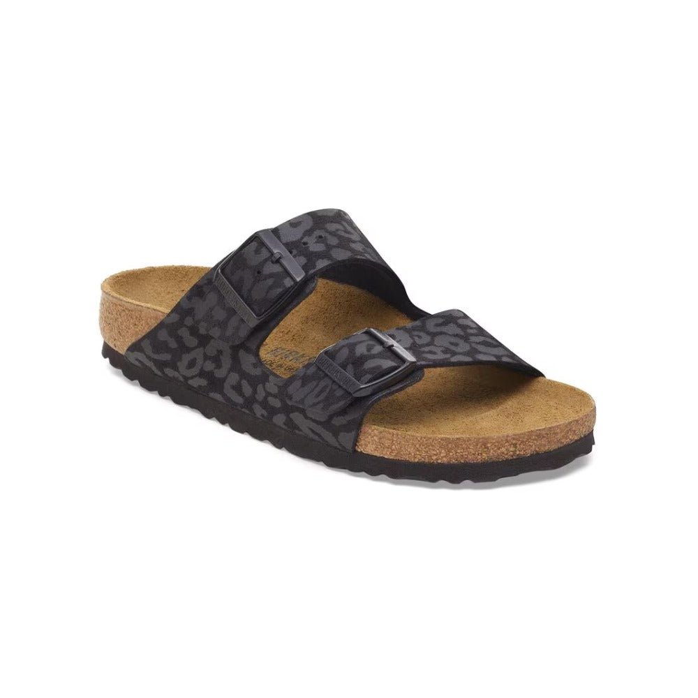 Birkenstock Arizona Birko - flor SYN Leo Black Leather Unisex Sandal 2