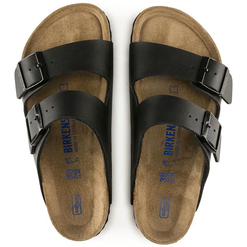 Birkenstock Arizona Birko-Flor - Black Leather Unisex Sandal 6