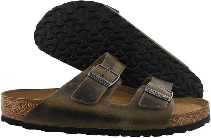 Birkenstock Arizona Soft Footbed Oiled Leather Faded Khaki Sandal 4