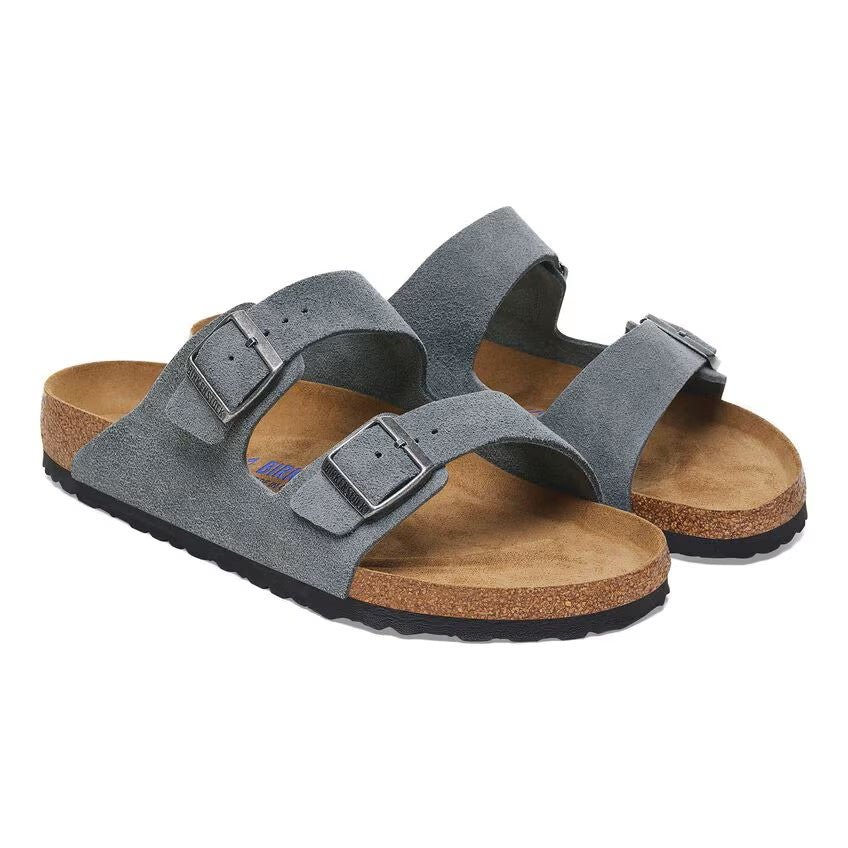 Birkenstock Arizona Soft Footbed Suede Sandal - Basalt Gray 1029790 3