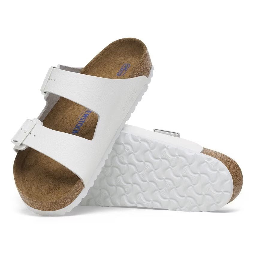 Birkenstock Arizona Soft Footbed White Leather Unisex Sandal 5