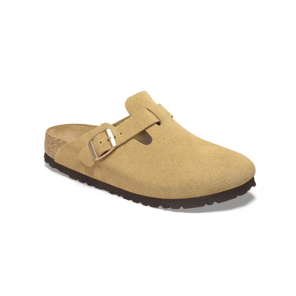 Birkenstock Boston BS Suede Unisex Sandals - Latte Cream 2