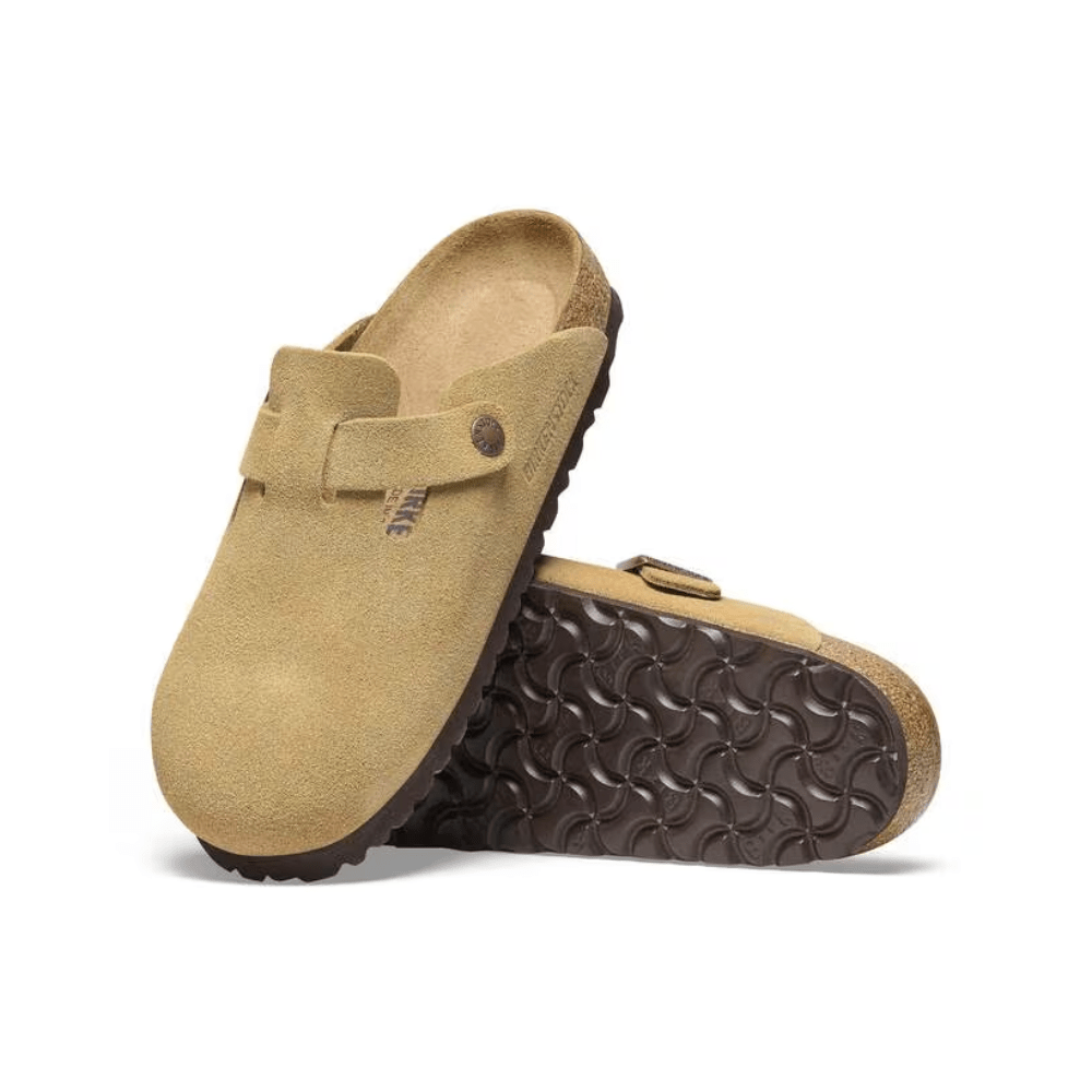 Birkenstock Boston BS Suede Unisex Sandals - Latte Cream 4