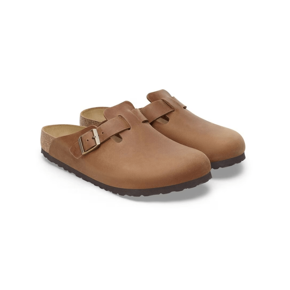 Birkenstock Boston Unisex BS Oiled Leather Clog Sandals - Cognac 3