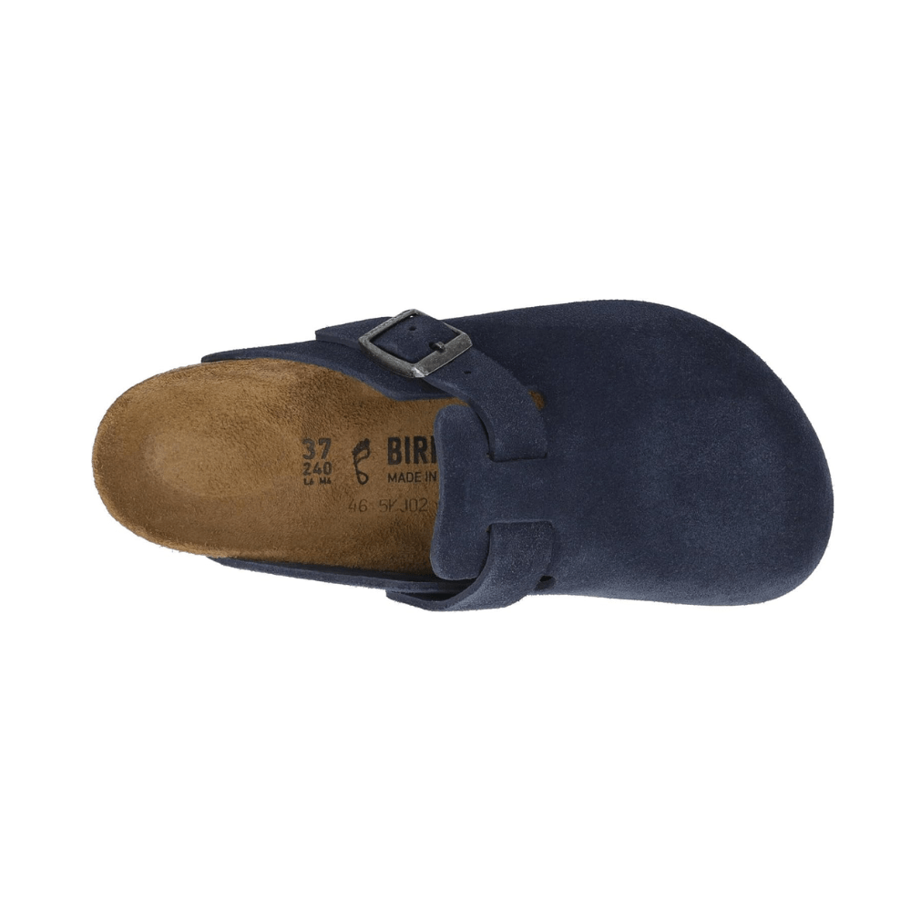 Birkenstock Boston Unisex Clog Suede Leather Sandals – New Navy 6