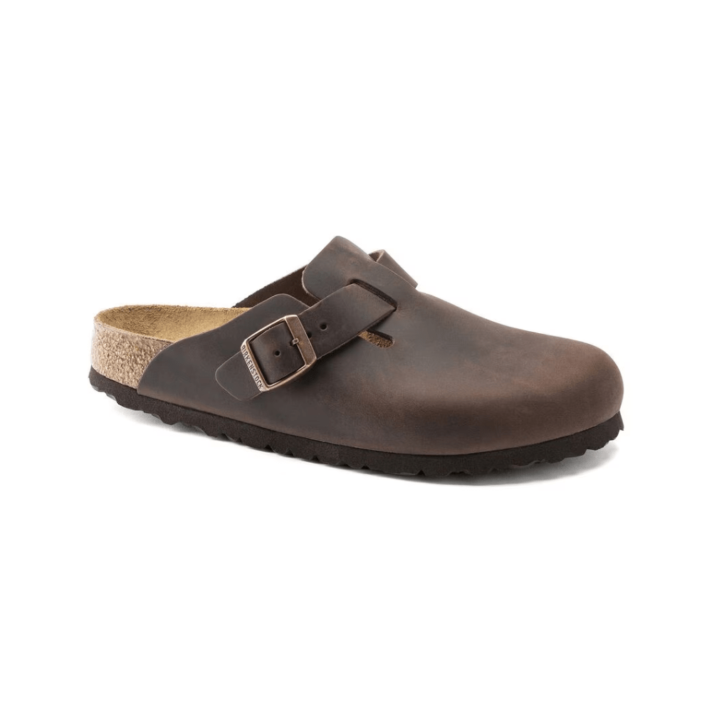 Birkenstock Boston Unisex Oiled Leather Clog Sandals - Habana - Unisex SandalsBirkenstock