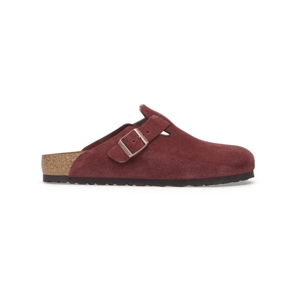 Birkenstock Boston Unisex Suede Leather Sandals – Zinfandel 1