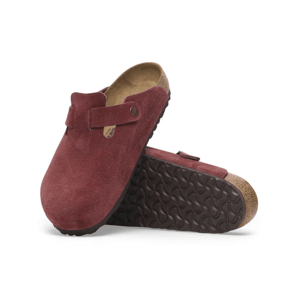 Birkenstock Boston Unisex Suede Leather Sandals – Zinfandel 5