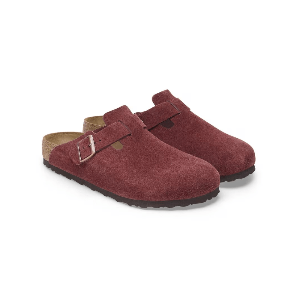 Birkenstock Boston Unisex Suede Leather Sandals – Zinfandel 3