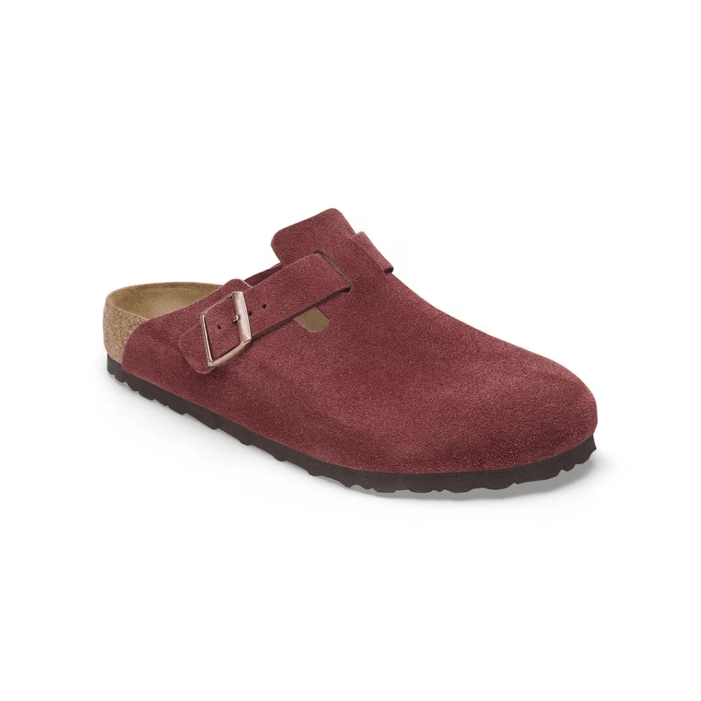 Birkenstock Boston Unisex Suede Leather Sandals – Zinfandel 2