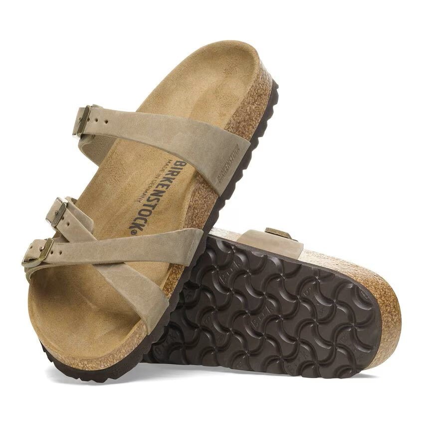 Birkenstock Franca Oiled Leather - Tobacco Brown Unisex Sandal - Unisex SandalsBirkenstock