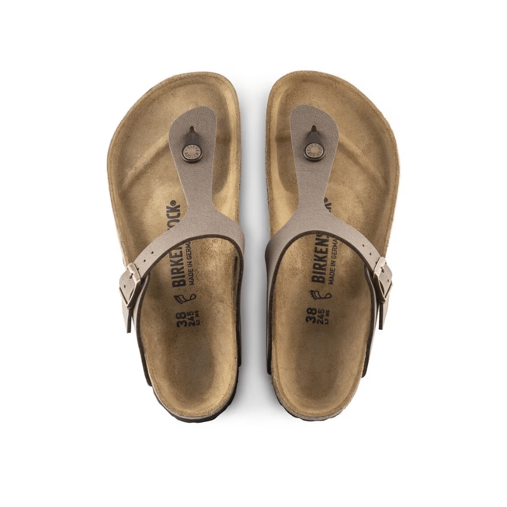 Birkenstock Gizeh – Birkibuc Women's Leather Thong Sandals Mocha 43751 3