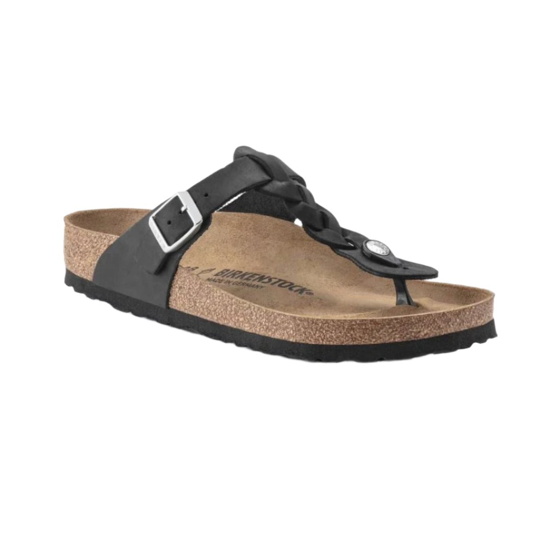 Birkenstock Gizeh Braided - Black Leather Sandals 1
