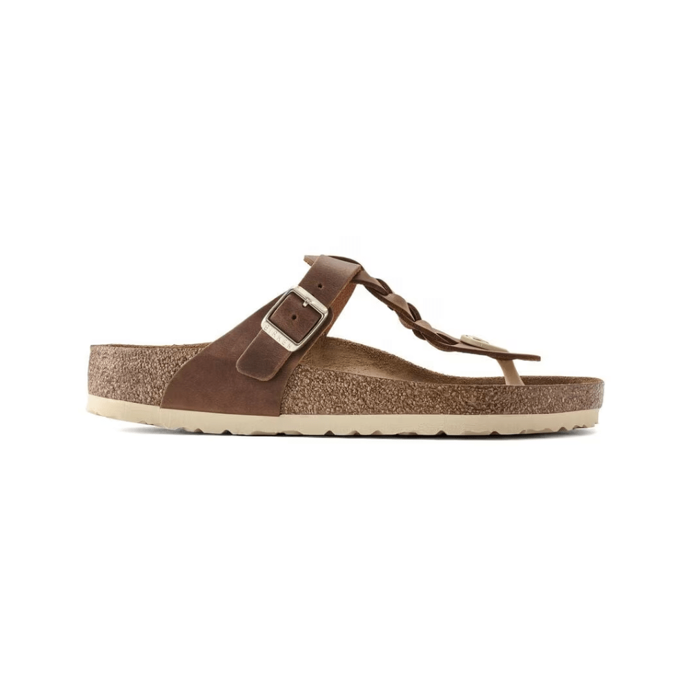 Birkenstock Gizeh Btaid Cognac Oil - Leather Unisex Sandal 1
