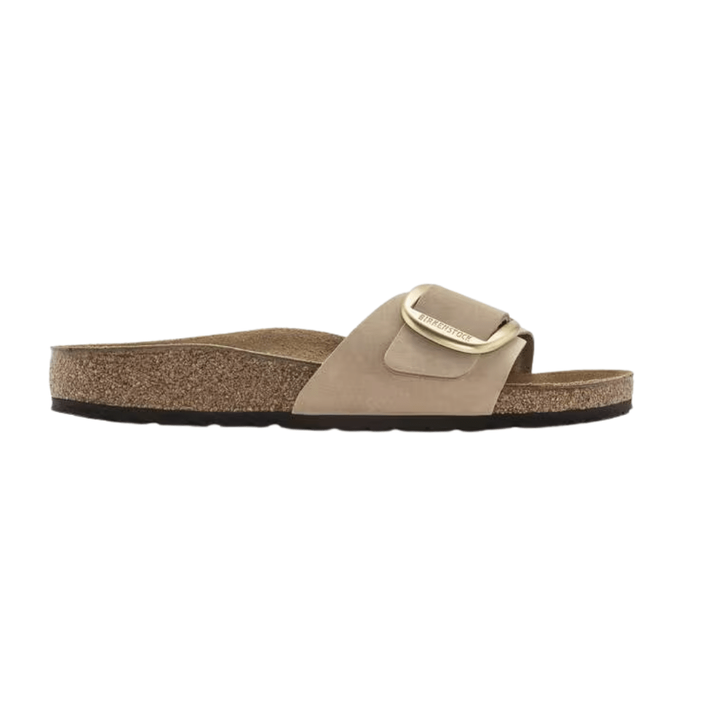 Birkenstock Madrid Big Buckle Sandals – Sandcastle Nubuck Leather (Narrow Fit) 1